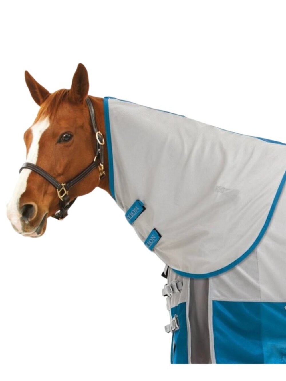 NEW OVATION Super Fly Neck Cover Fly Sheet Attachment size COB GRAY & TEAL BLUE